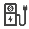 connector icon with dollar sign on screen
