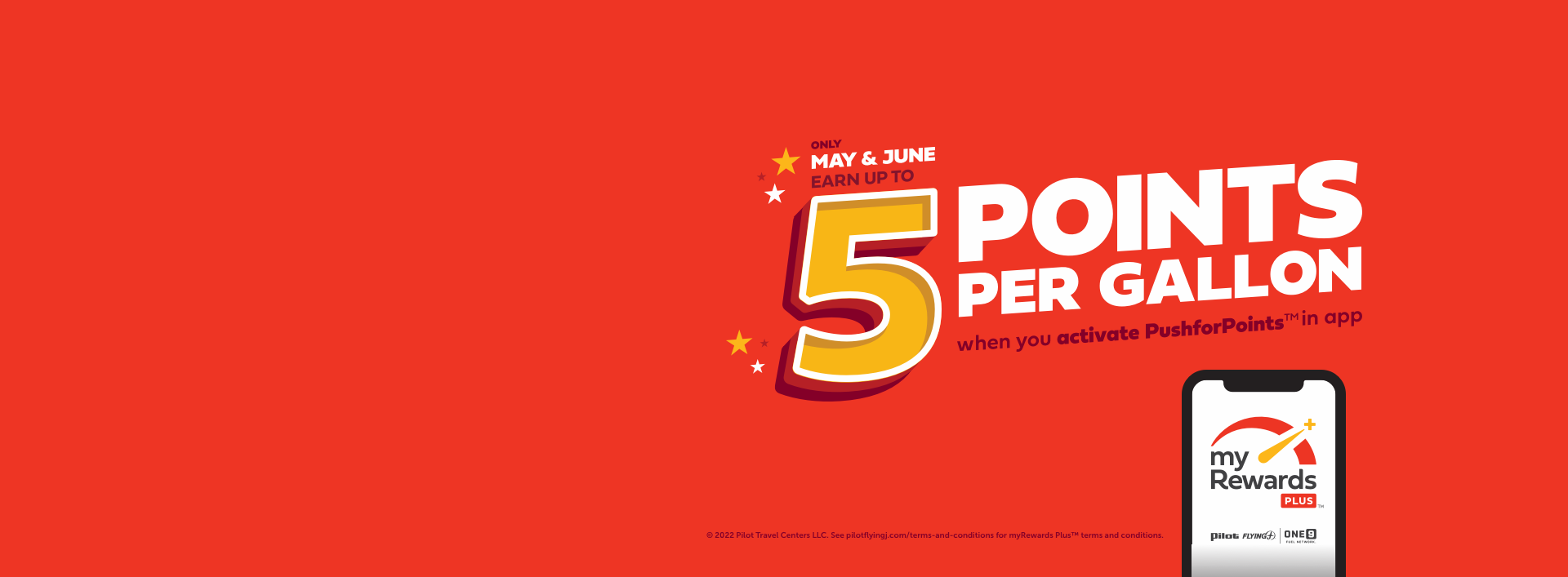 Earn up to 5 points per gallon - activate PushforPoints in May and June
