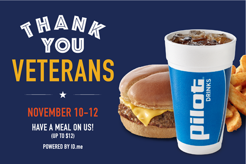 Pilot Company offers free meal to veterans and their families to celebrate Veterans Day