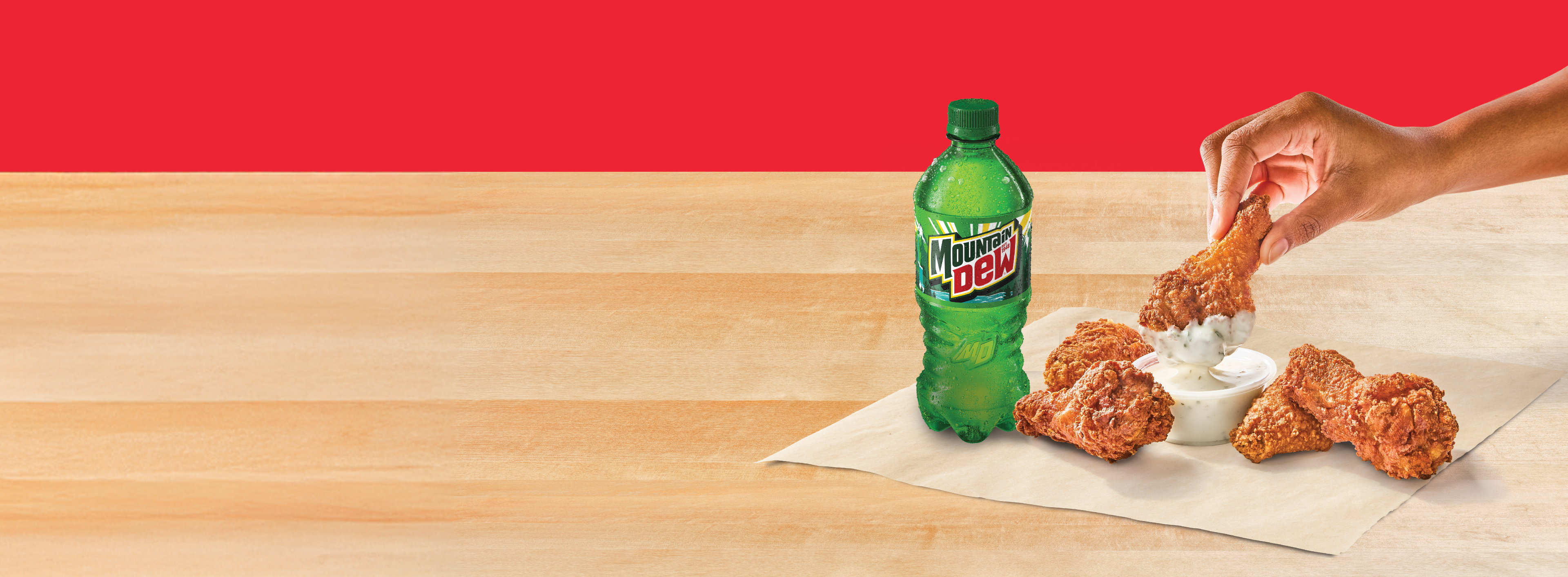 Buy 5+ Wings, Get a Free Mtn Dew®