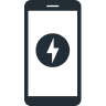 mobile device icon with charging symbol